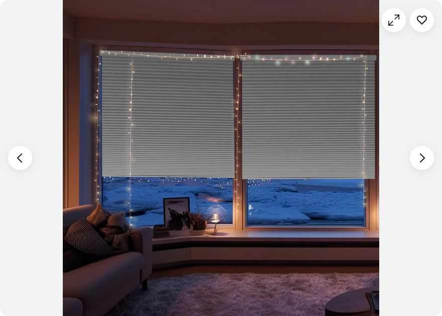 Blackout Cellular Shades Cordless Pull Down w/ LED Lights 31″ W×64″ H, Wine Red