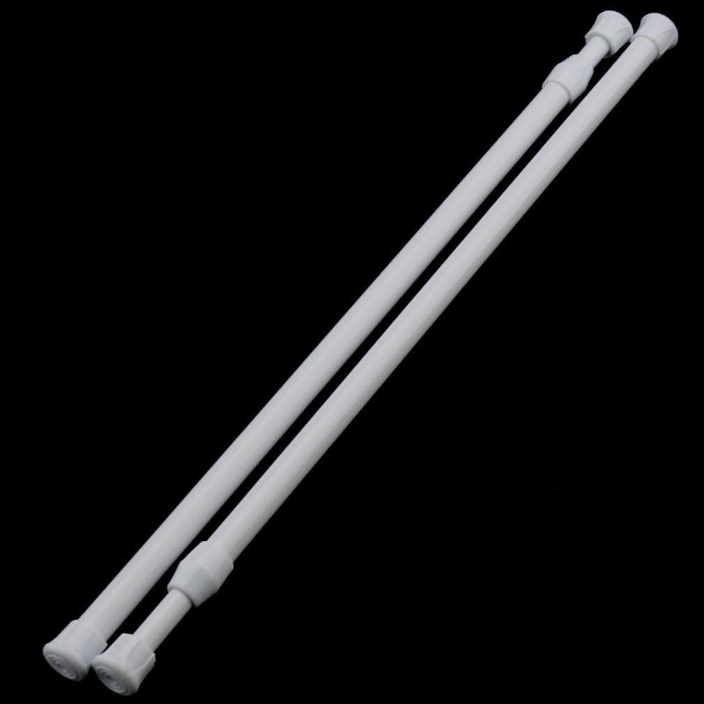 Extendable Voile Net Curtain Tension Rod Pole Rail 55-90cm Spring Loaded Exte…