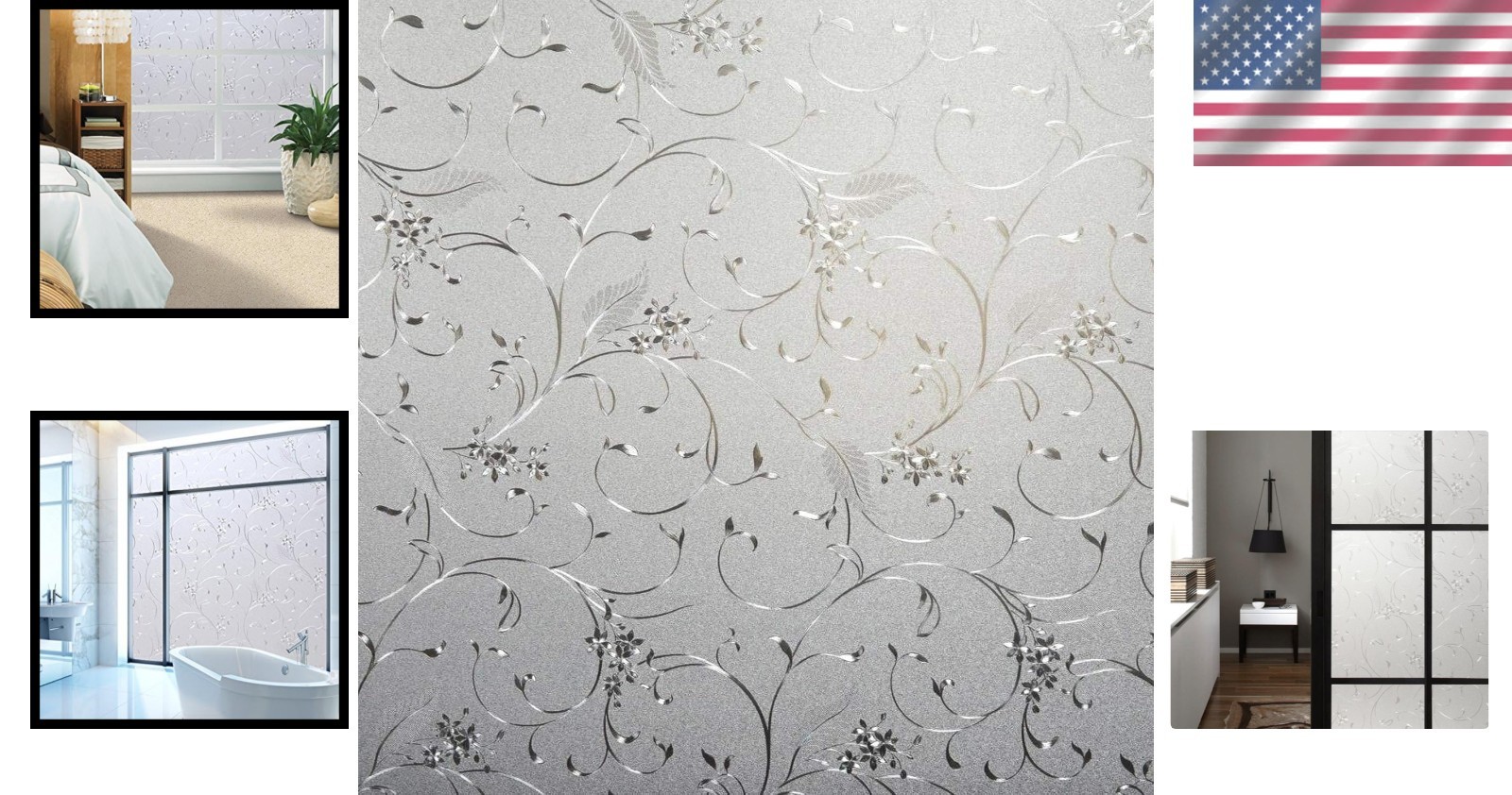 Removable Static Cling Window Privacy Film – 17.7″ x 78.7″ for Light Filtration