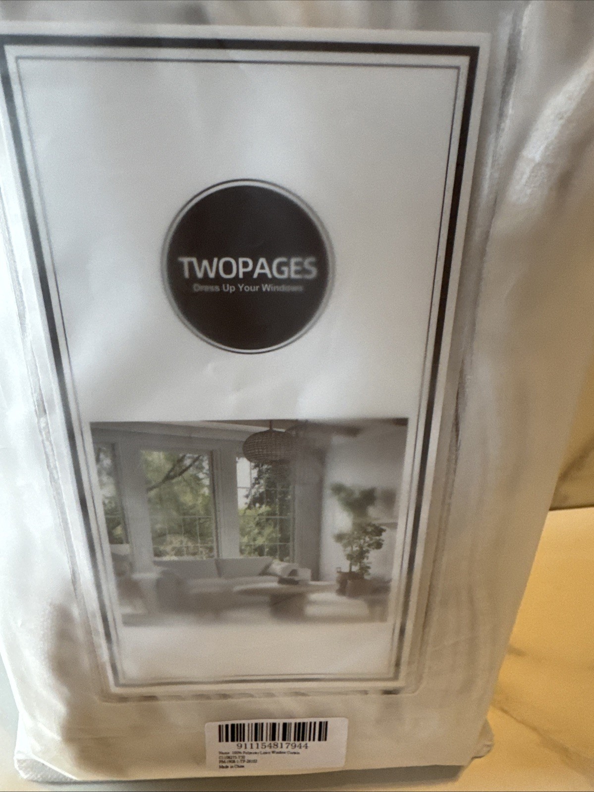 TWOPAGES LIZ LINEN BEIGE WHITE PINCH PLEAT CURTAINS ON TIKTOK 26W x 102L 1 Panel