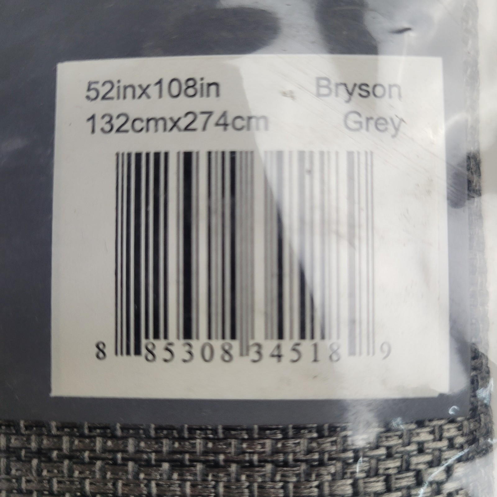 NEW Eclipse Light Filtering 52 x 108 One Grommet curtain panel ‘Grey’ #CT18