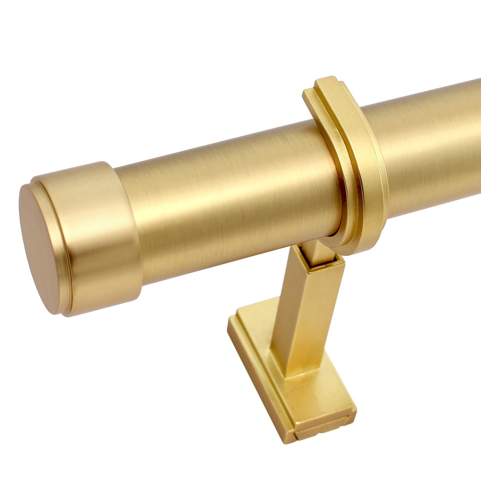 BlastHome® Non-Adjustable Luxury Curtain Rods for 8 foot, Brushed Gold
