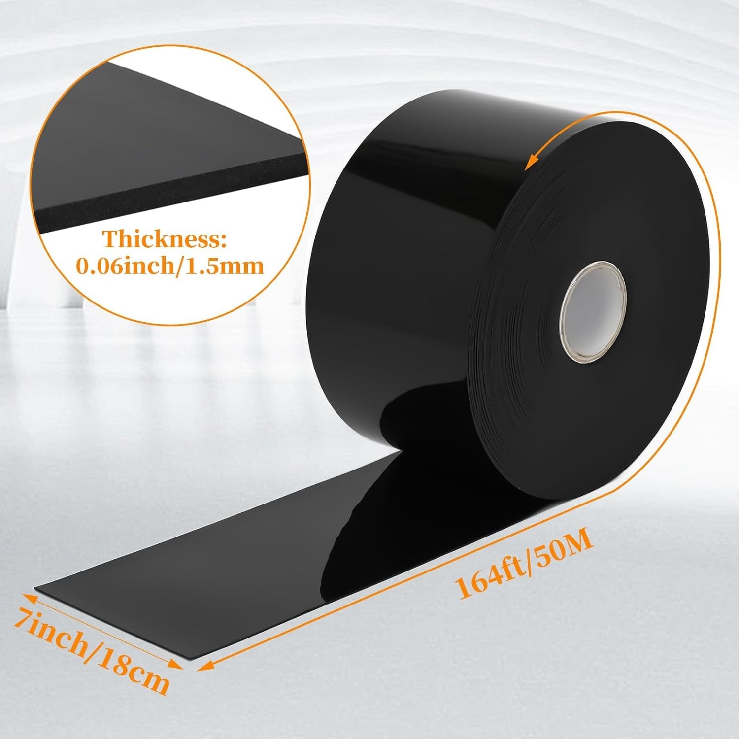 164Ft Commercial Plastic Strip Door Curtain Black PVC Strips Curtains Vinyl Bulk