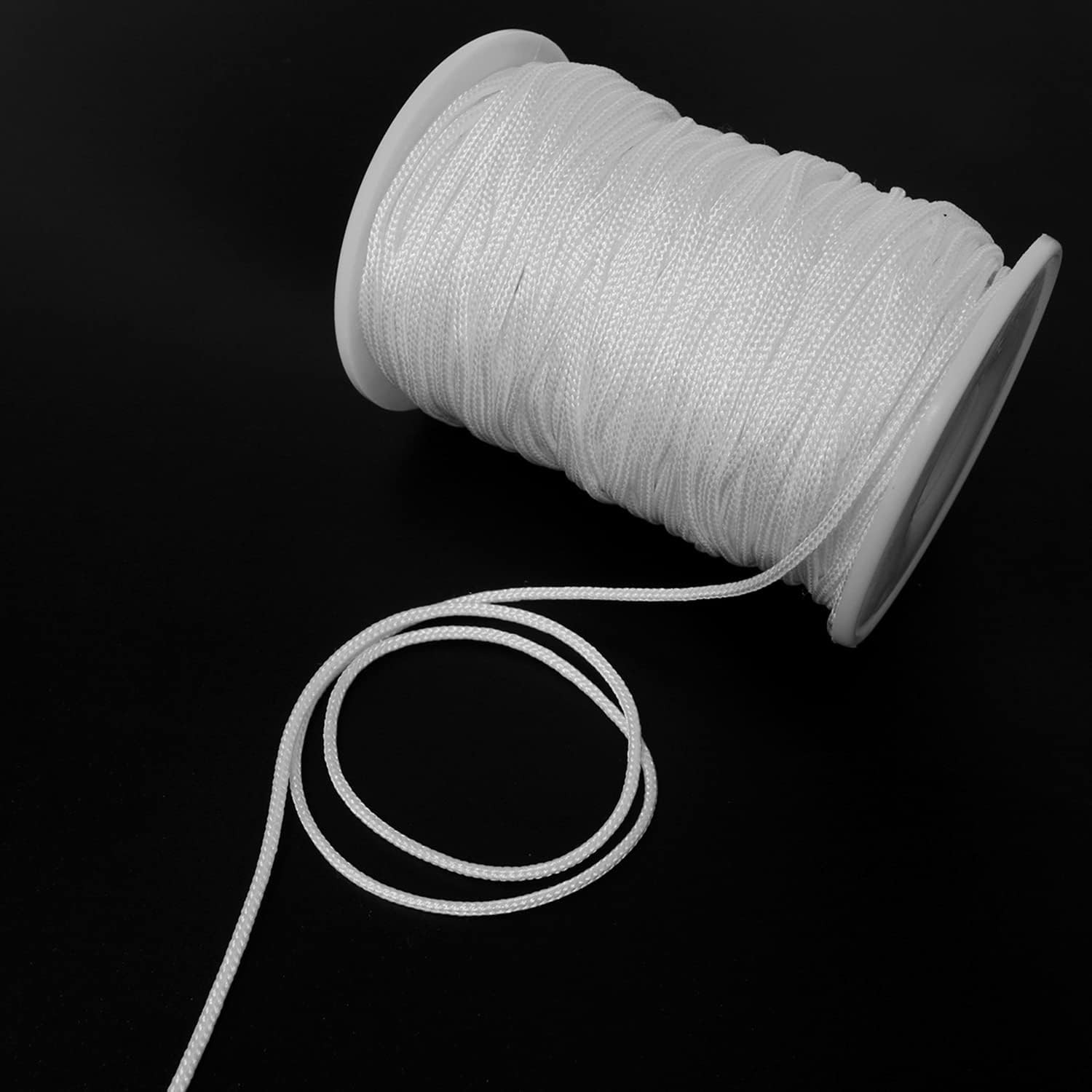 1PC 2mm Braided Lift Cord 54 Yards White Shade Roller Blinds Pull String Rope