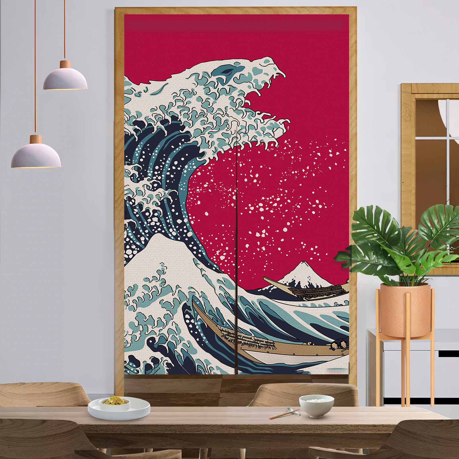 Noren Japanese Style Doorway Curtain Printed Window Treatment Door Tapestry