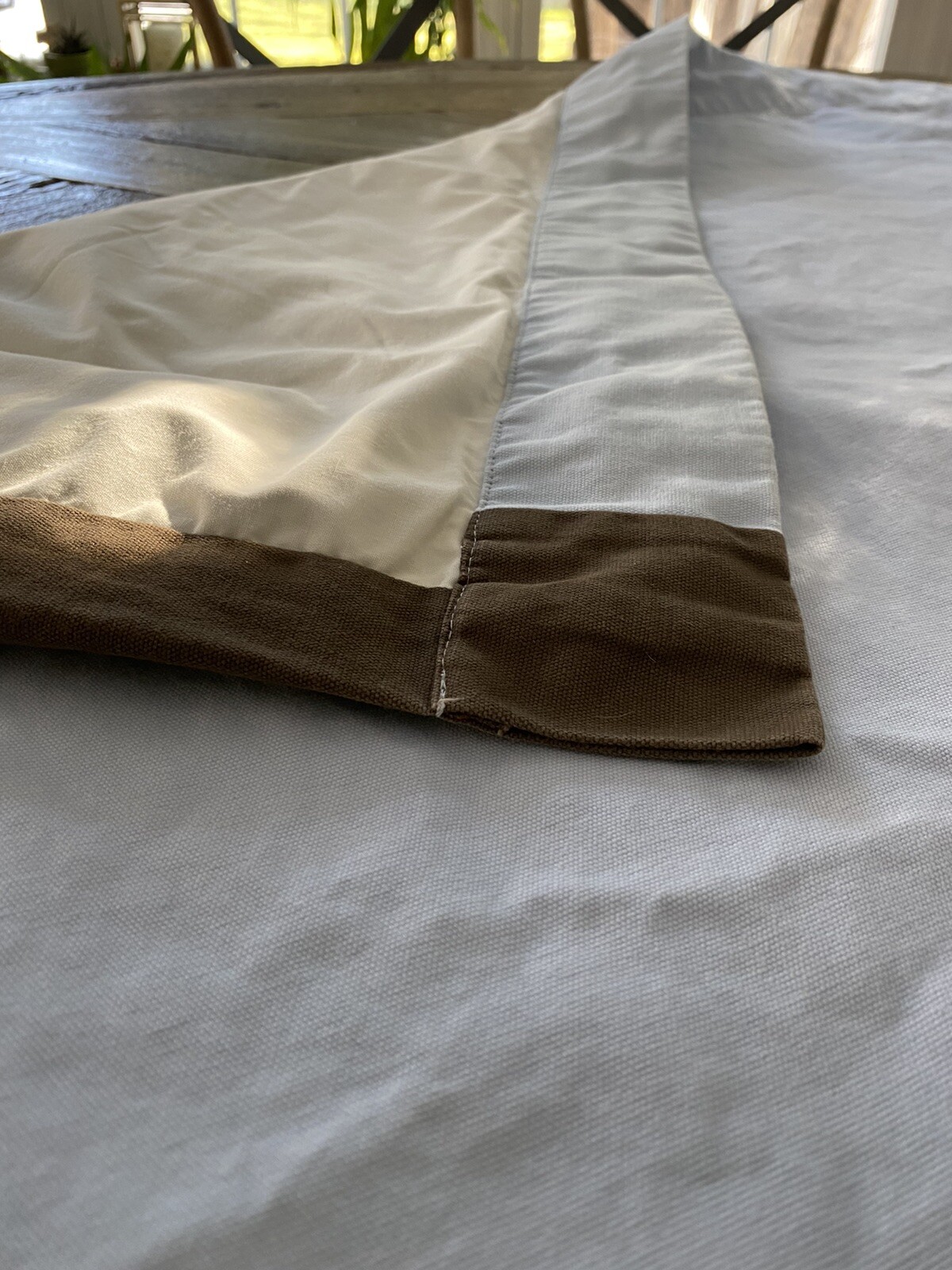 Restoration Hardware Baby Bordered Cotton Canvas Set Of 2 Panels 59” L x 49″ W
