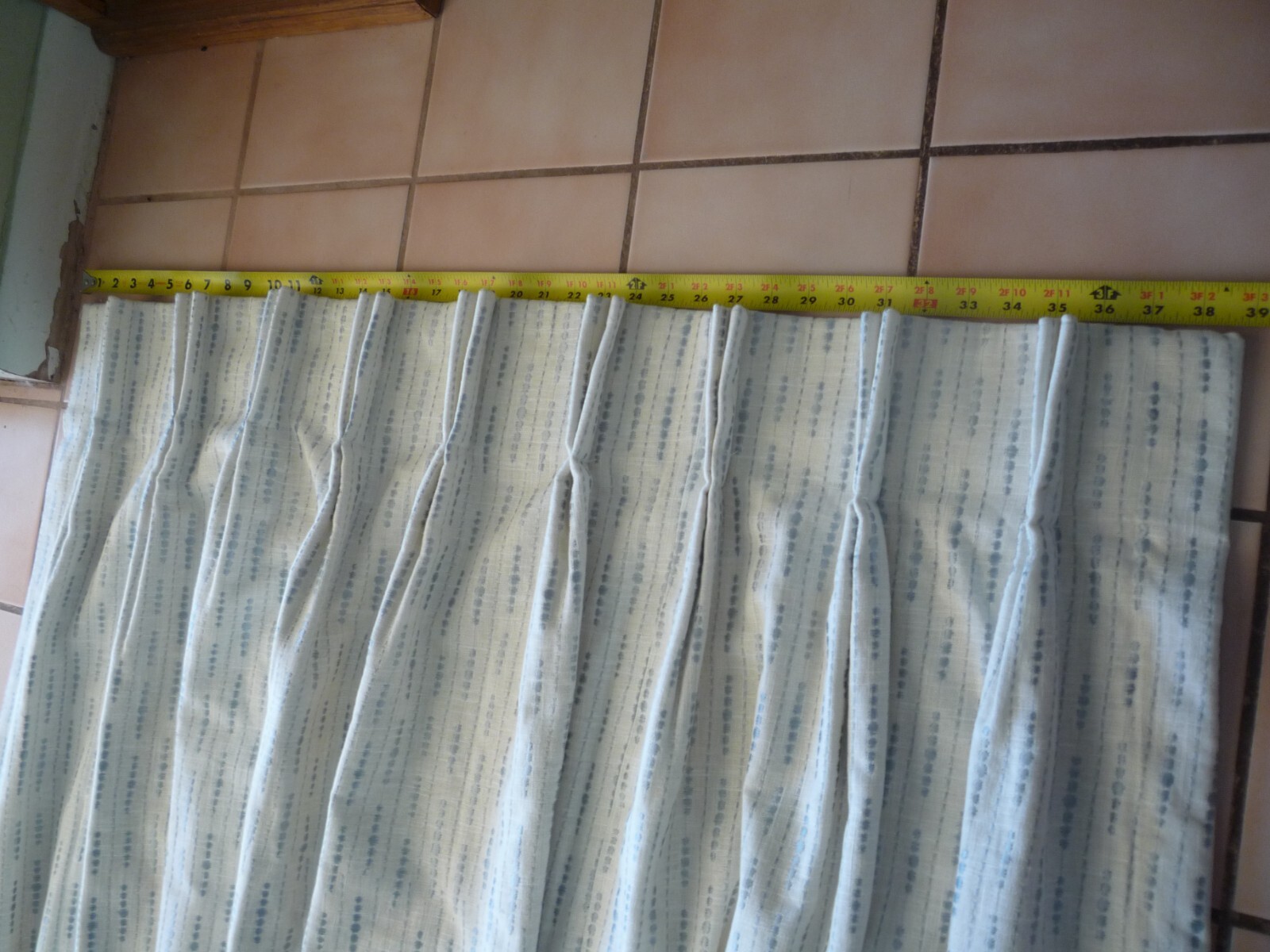 CUSTOM MADE LINEN DOUBLE LINED BLACKOUT PLEATED DRAPE 39″X109″ PANEL GORGEOUS