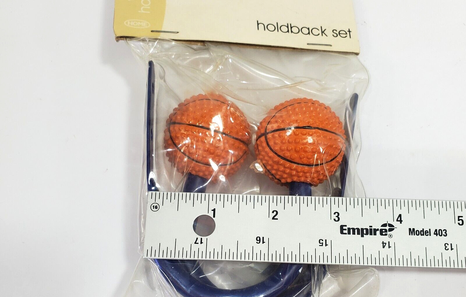 Curtain Hold Back Window Hardware Basketball Themed Kids Room NOS 2003 Target