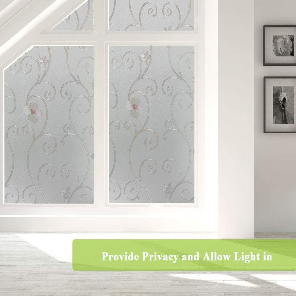 Transform Your Space with 3D Flower Window Film – Privacy & Light, 35” x 118”