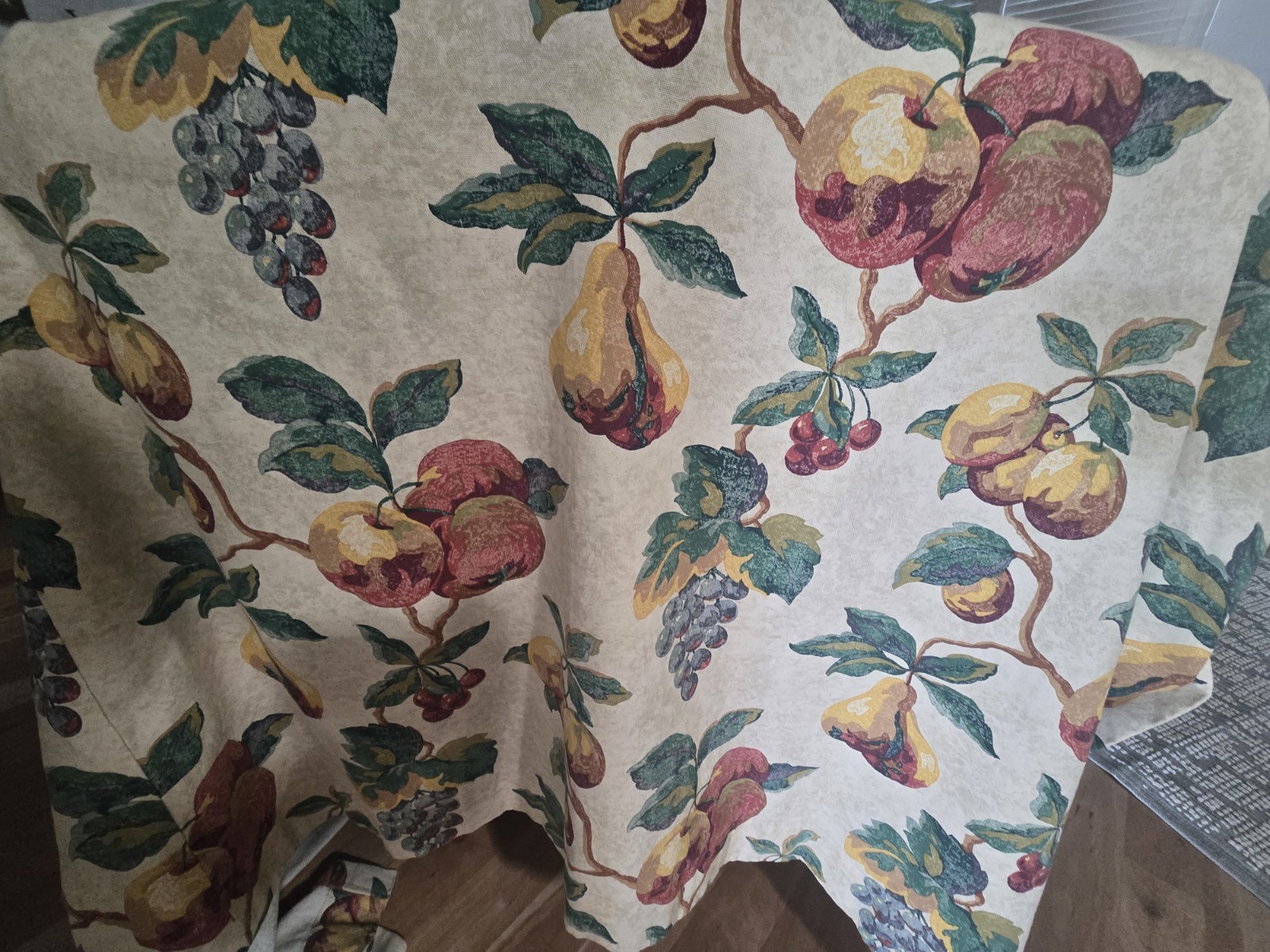 Set of 4 Extra-wide Custom Fruit Print Drapery Panels – Heavy Decorator Fabric