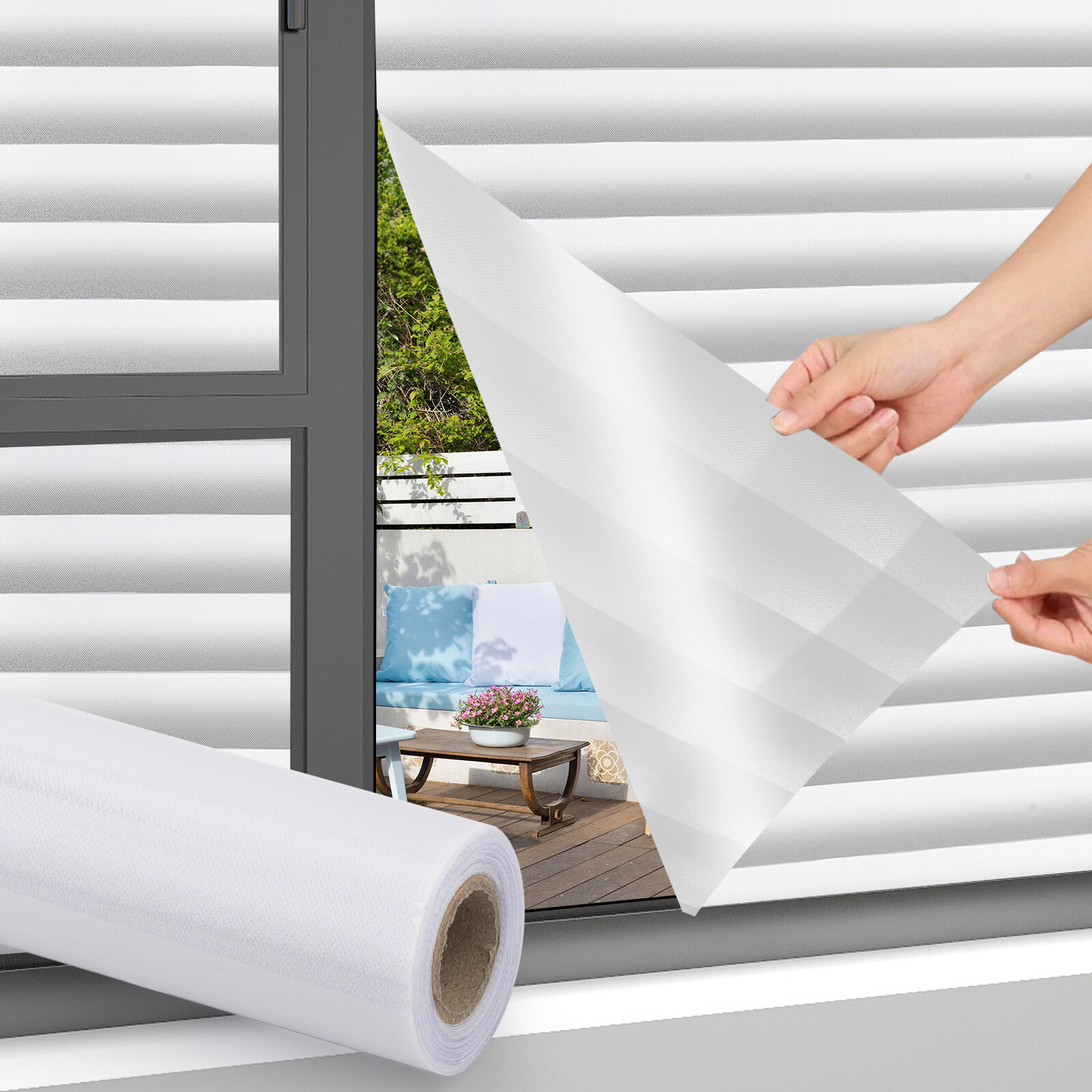 Privacy Window Film Blind Glass Static Cling Sticker 78.7 x 17.8”