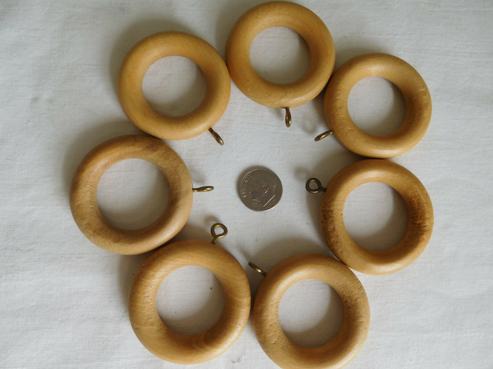 U-PICK LOTS ROUND RINGS for WOOD Pole rods assorted sizes 7/8″ -2″ inside NOS
