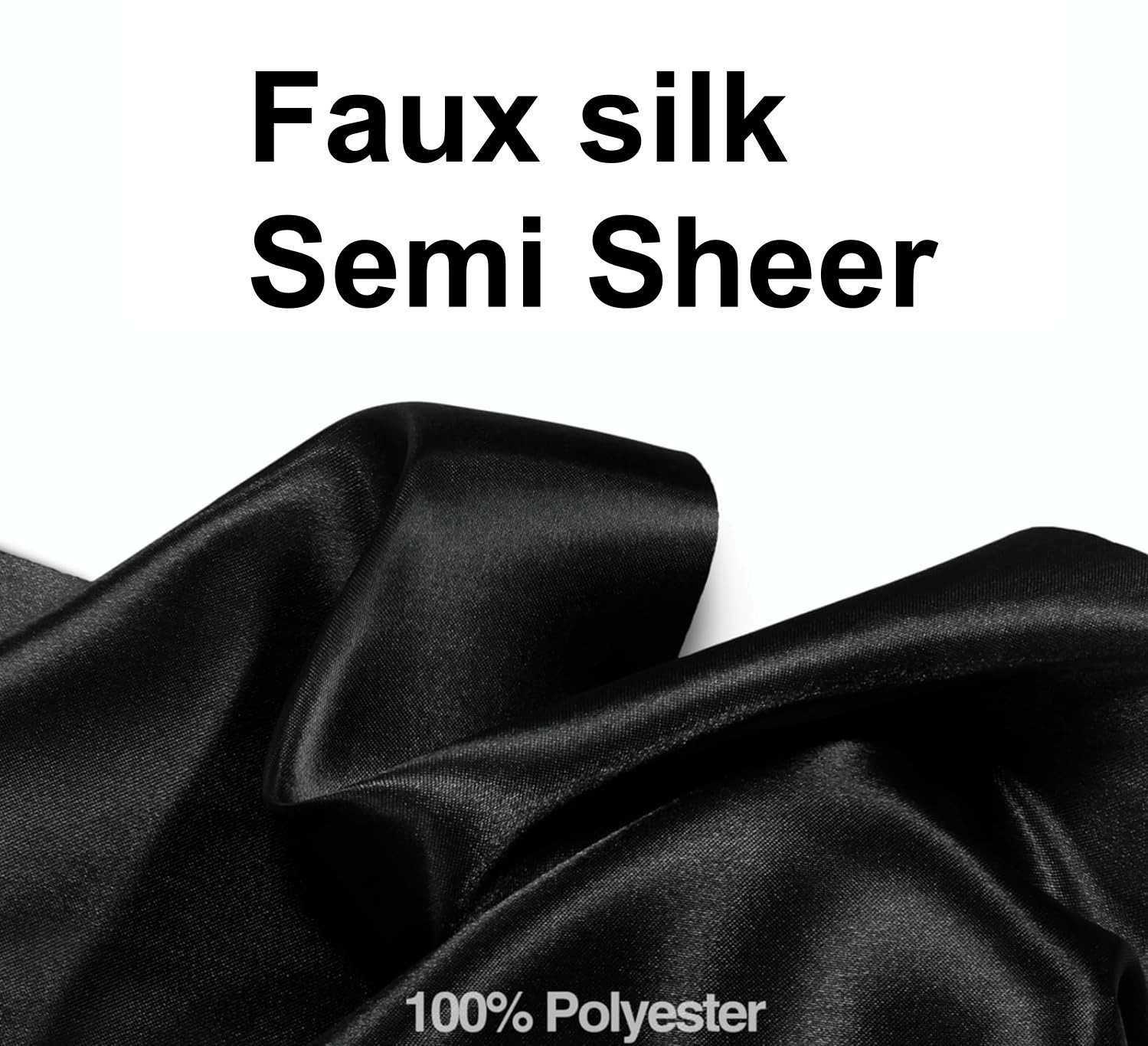 2PC SET SILKY WINDOW CURTAINS PANEL SEMI SHEER 55″ W X 63″ 84″ 95″ 108 L NANCY