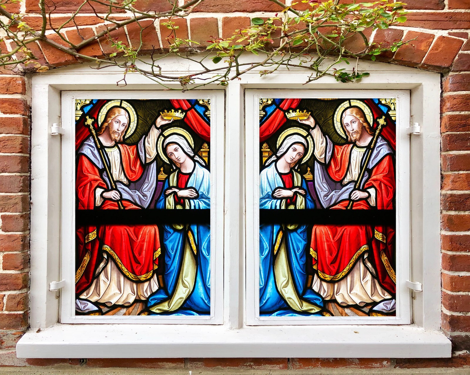 3D Queen A760 Window Film Print Sticker Cling Stained Glass UV Sinsin