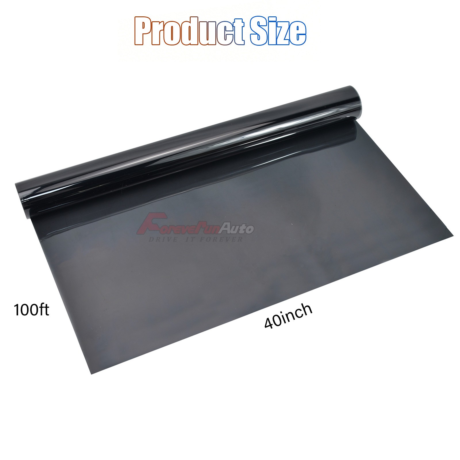 2Ply 40″x100FT 20% VLT Window Tint Film Roll Car Truck UV Protection