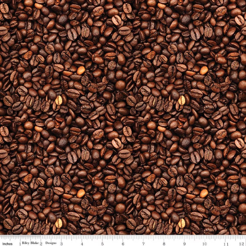 Curtain Valance – Coffee Time Coffee Beans Brown Cotton