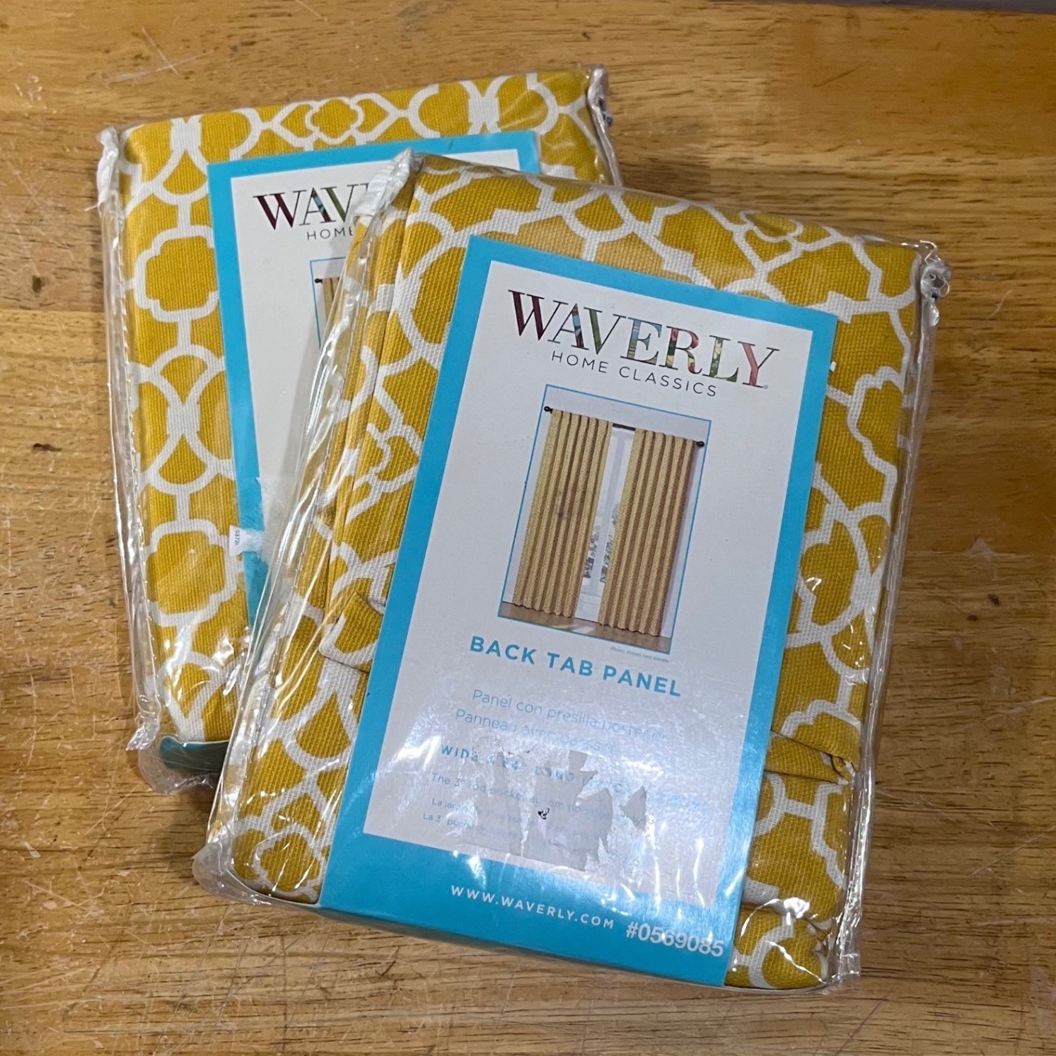 Waverly Home Classics Lovely Lattice Mimosa Yellow Curtains 50×84 2 Panels NEW
