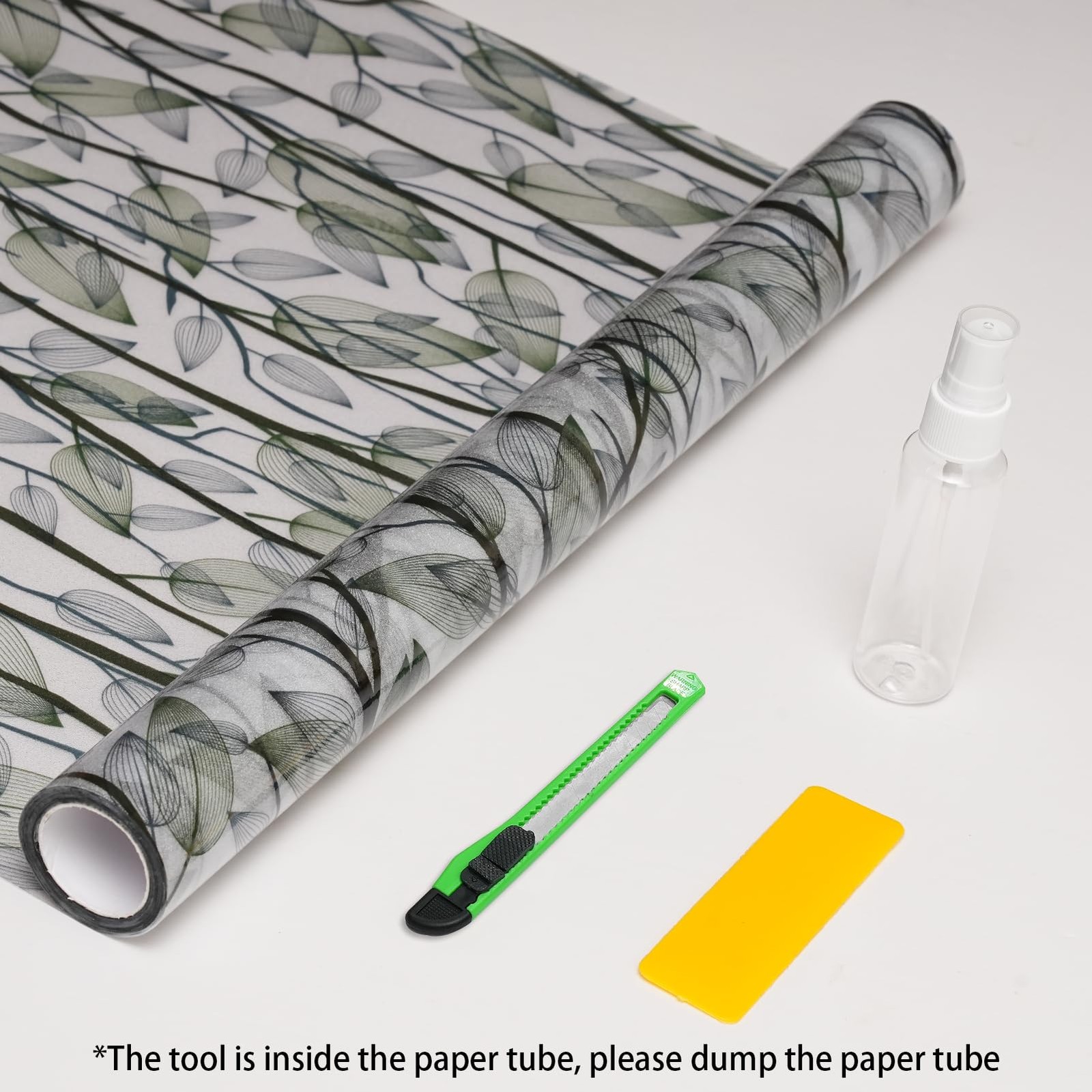 DKTIE Window Film Privacy with Installation 17.7” x 78.7”, Dark Green