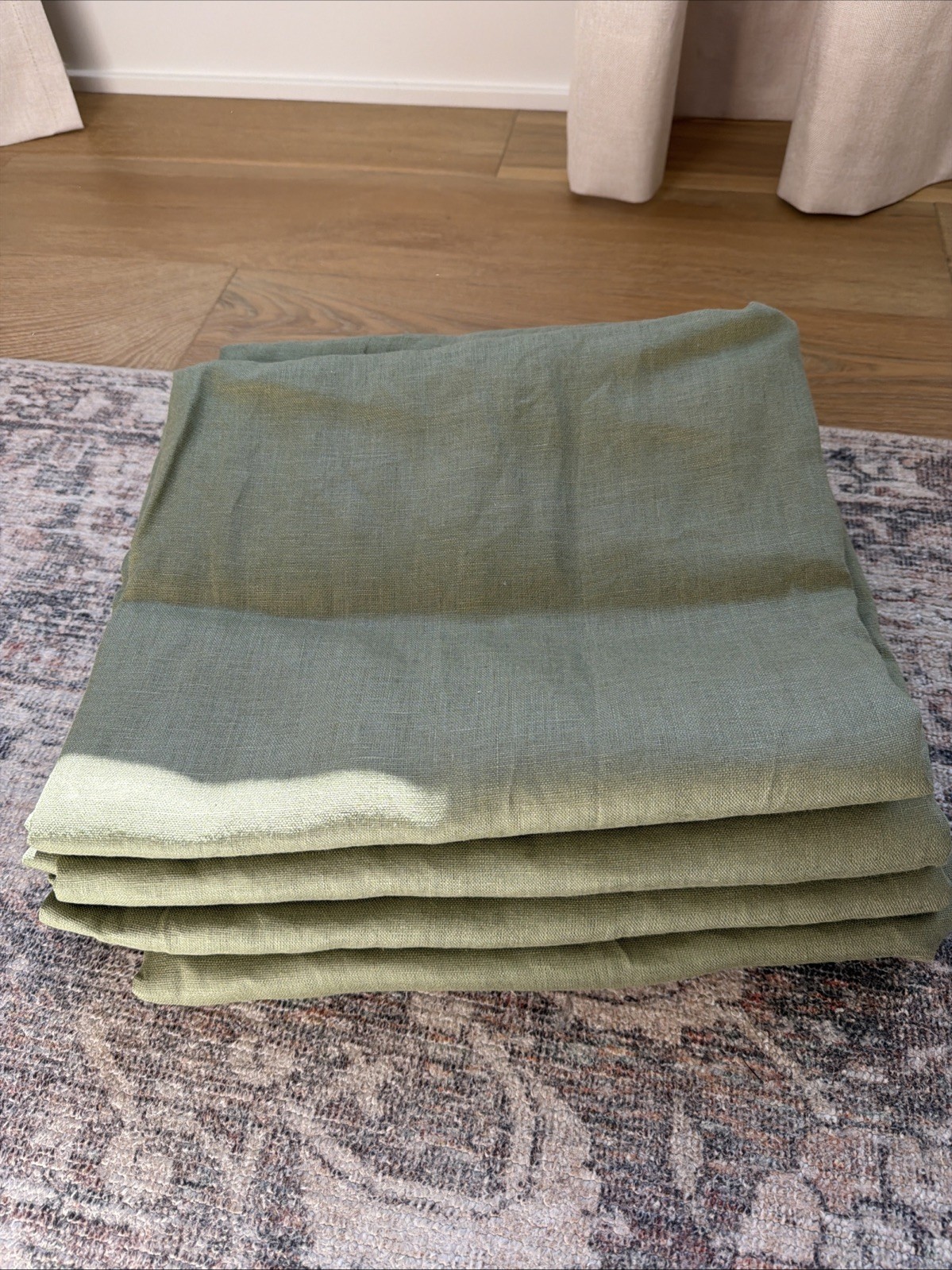IKEA DYTAG Light Filtering Green Curtains 2 Pair (57×98 “) 405.528.91 Olive Gray