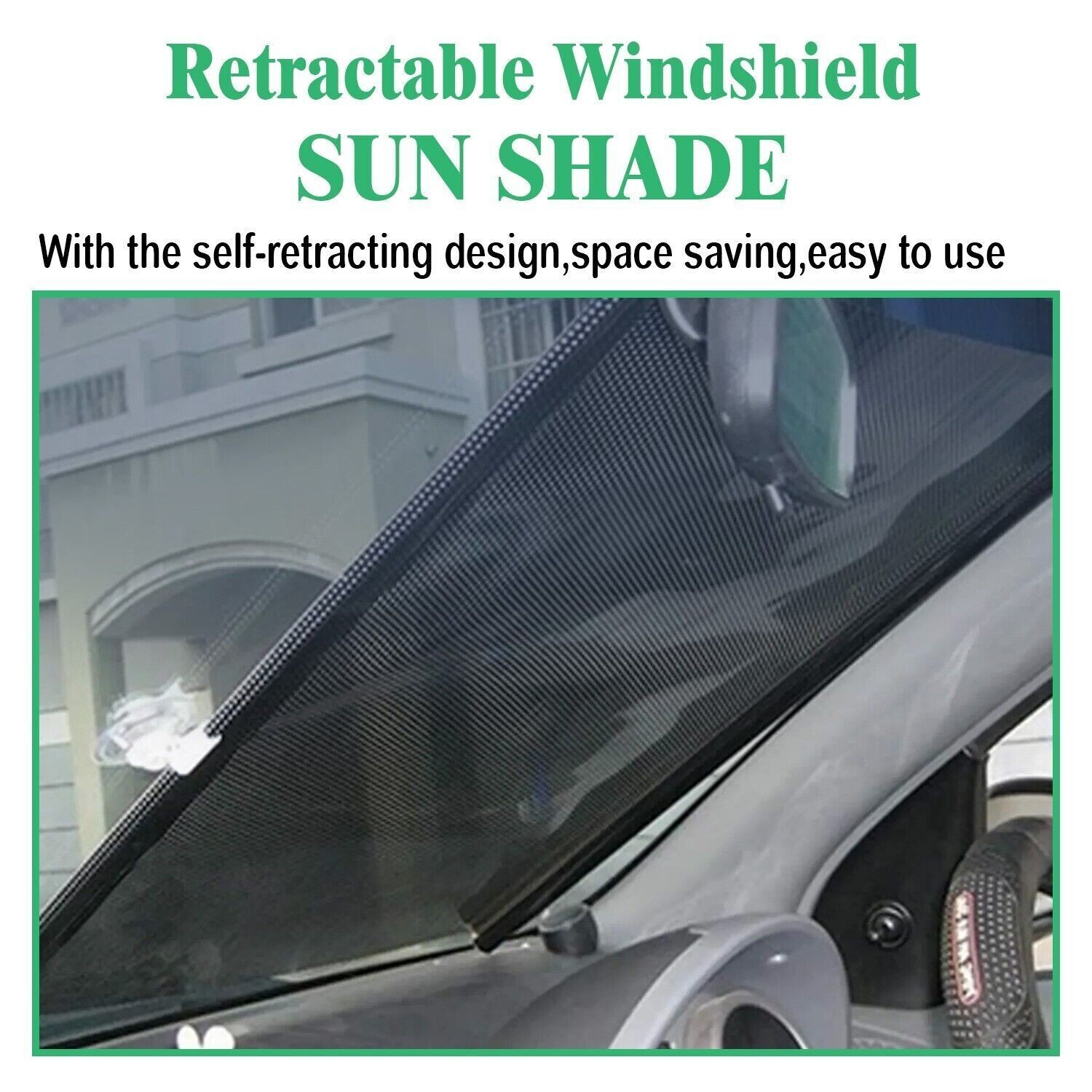 Car Retractable Front Side Windshield Sun Shade Visor Truck Window Block Cover