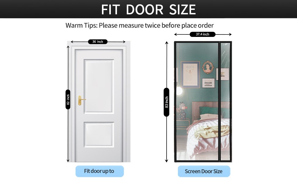 Transparent Reversible Left or Right Side Opening Insulated Door Curtain,