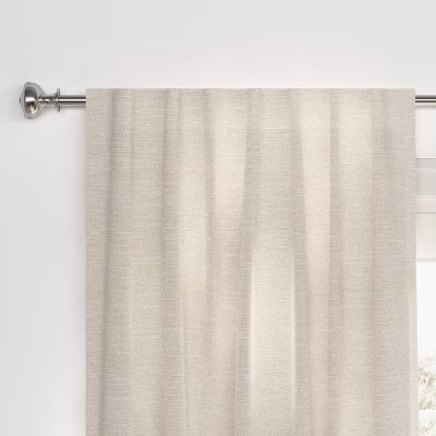 1pc 50″x84″ Blackout Textural Overlay Window Curtain Panel Cream