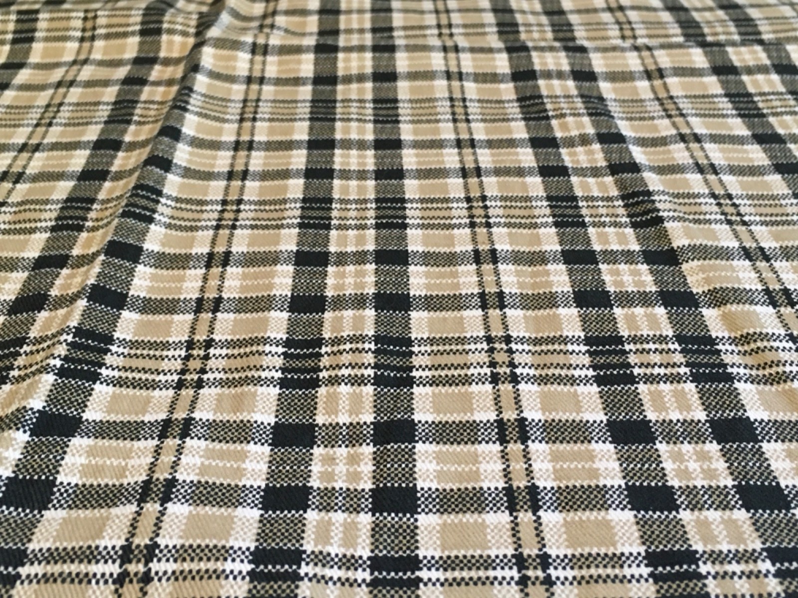 Plaid Tab Curtain Panels 40×82 long