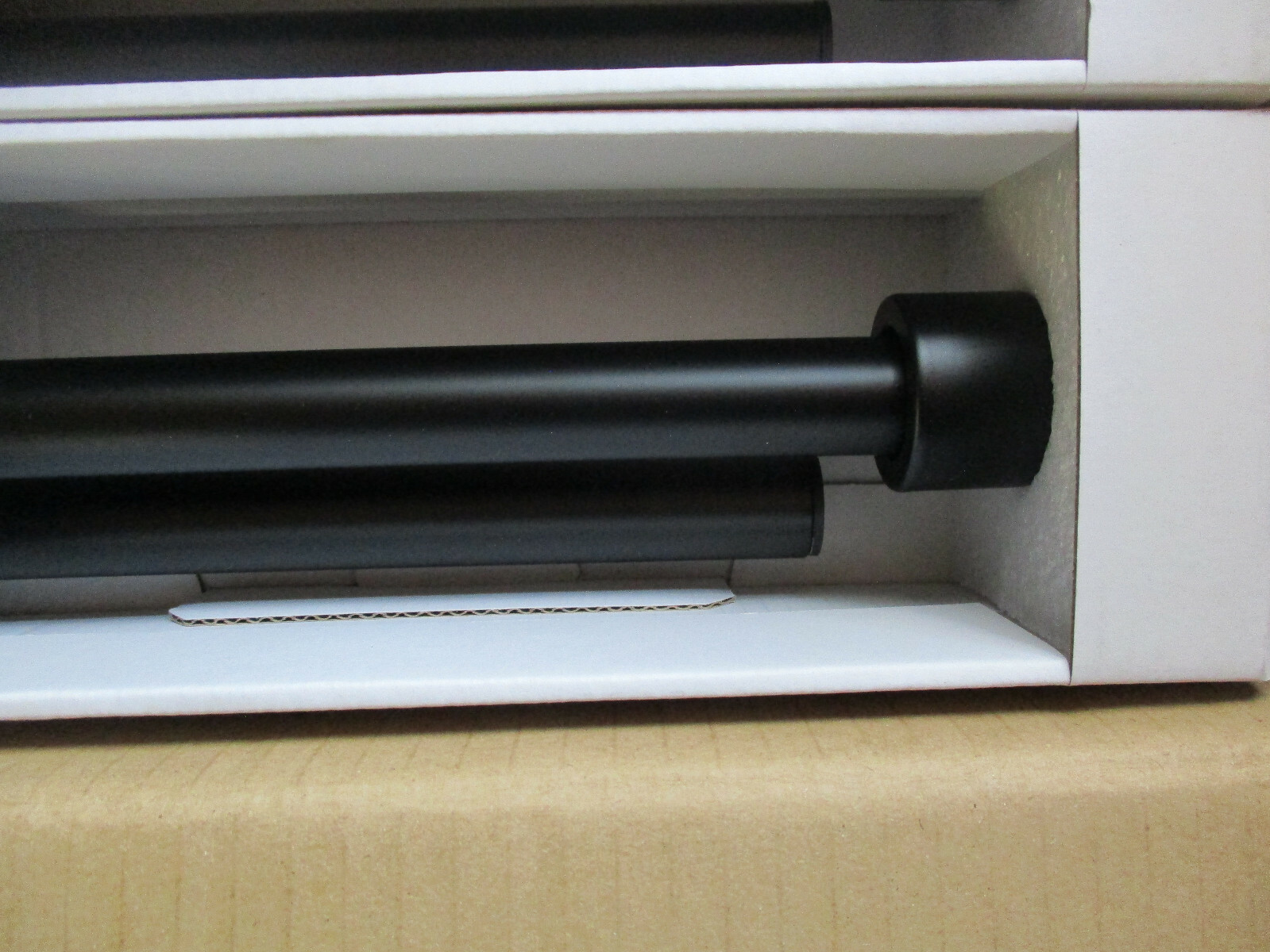 LOT OF 2 NEW Mainstays 3/4″ Capped Single Adjustable Curtain Rods 30-84″BLACK uf