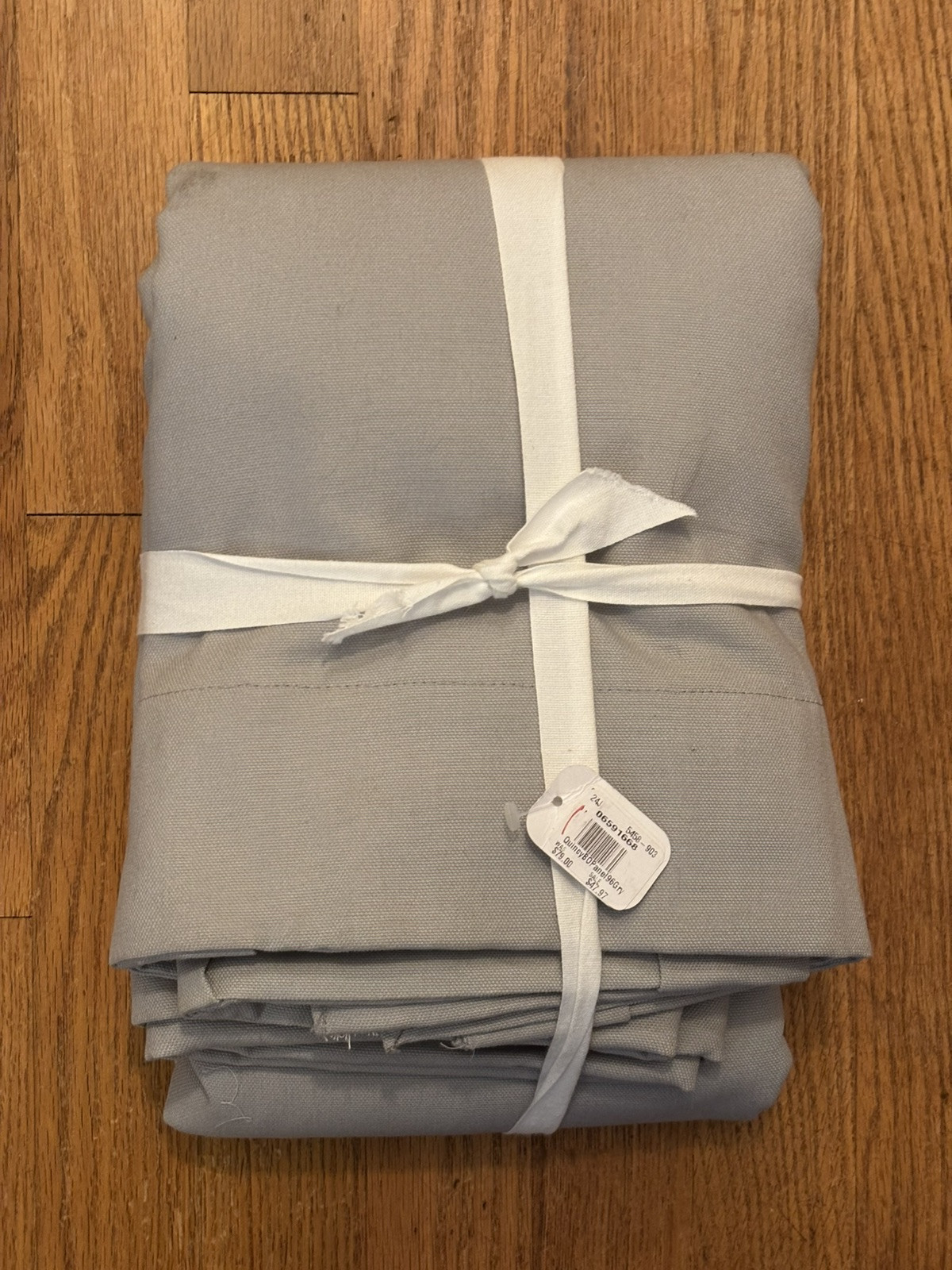 NWT Pottery Barn Kids Quincy Canvas Blackout Curtain Drape Panel Gray 44×96″ NEW