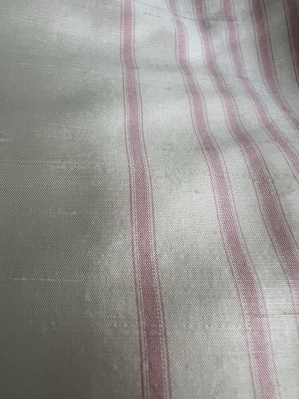 Pair Pottery Barn Kids Silk Double Lined 84” Curtains – Pink Blue Green Striped