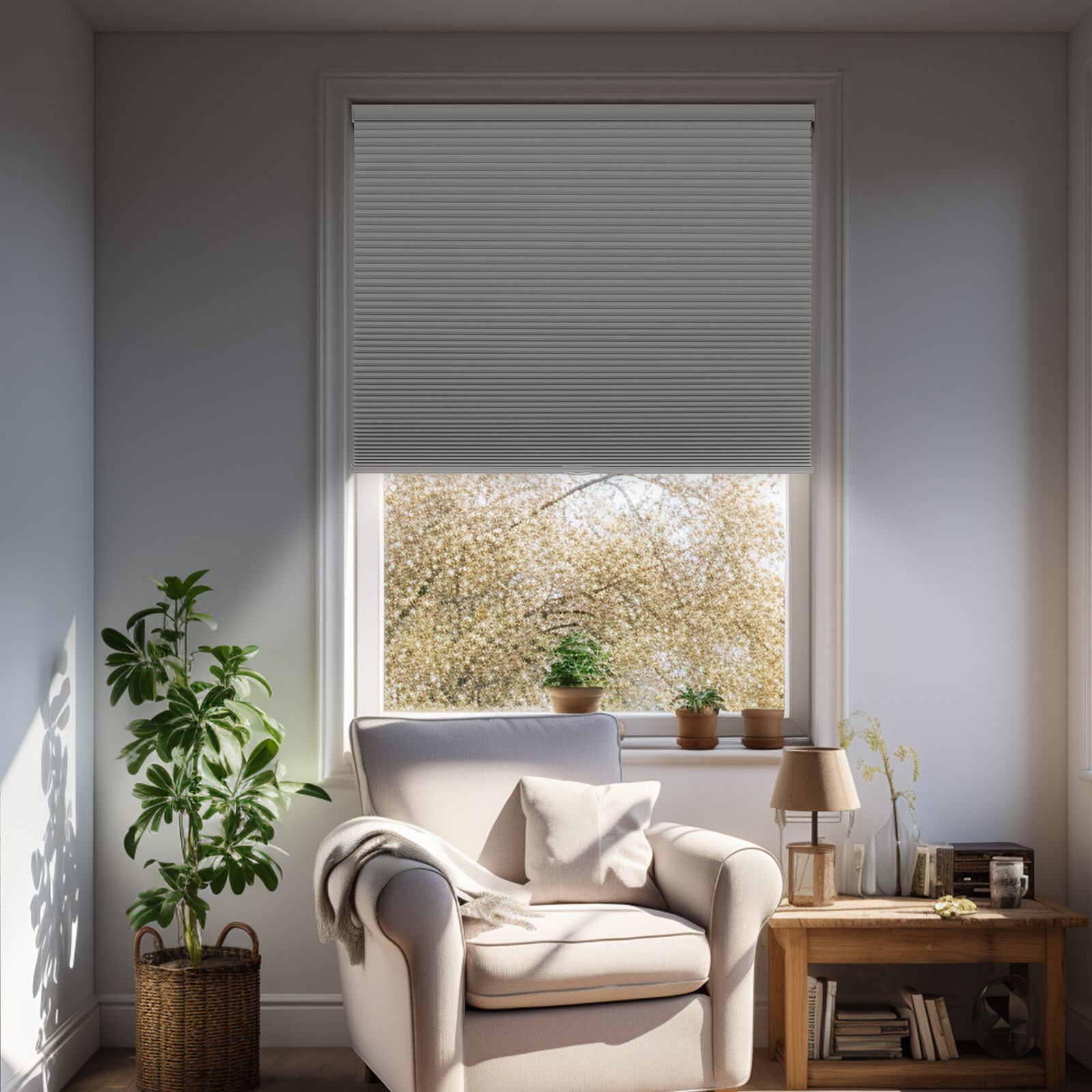 Changshade25mm Home Decorators Shadow White Blackout Cordless Cellular Shade