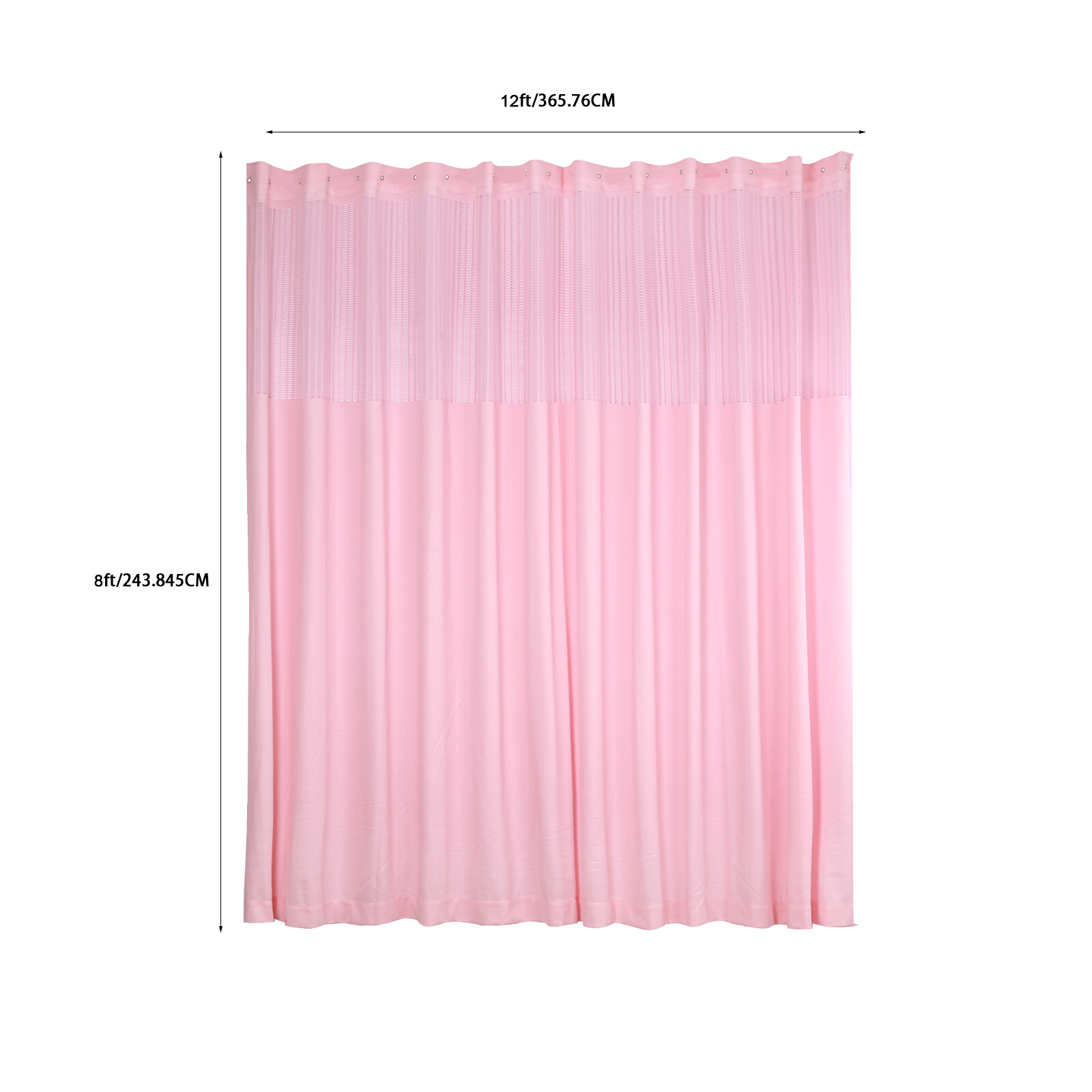 Contemporary Style 12 Feet Wide X 8 Feet High Pink Room Divider Curtains NEW US