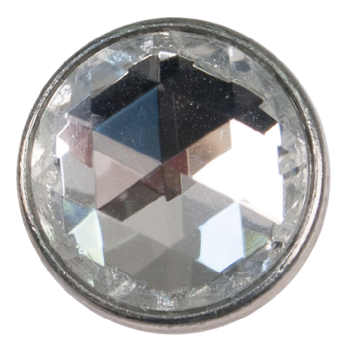 Clear White Diamond Head Genuine Bohemian Crystal Upholstery Nail Tacks -14 Pack