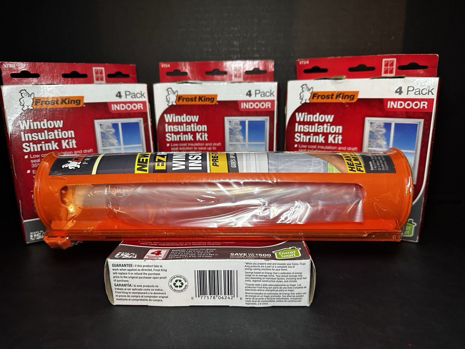 NEW 4×4-PACK &1 X Roll Interior Indoor Window Insulation For Winter