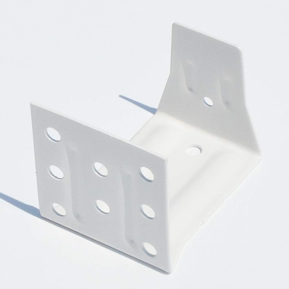 White Alloy Steel Brackets for High Profile Window Blinds – 2 Pack