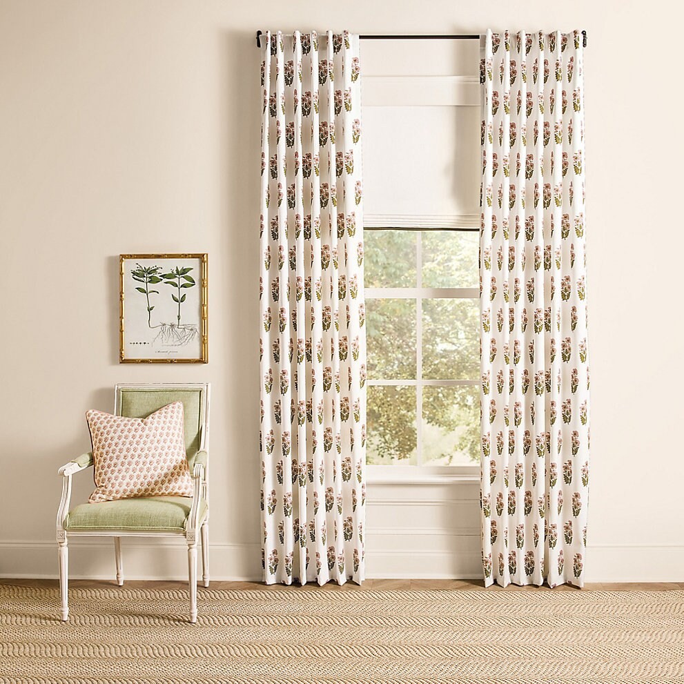 Ballard Designs Leila Block Print Drapery Panel…