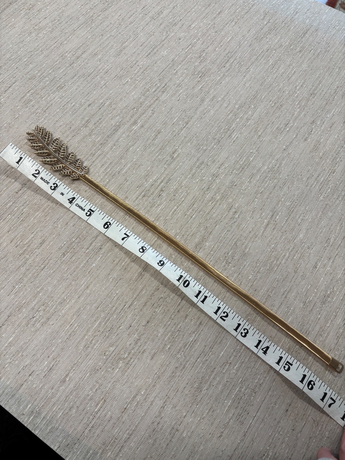 (2) Gold/ metal tie-back for drapperies or sheers 17″ long