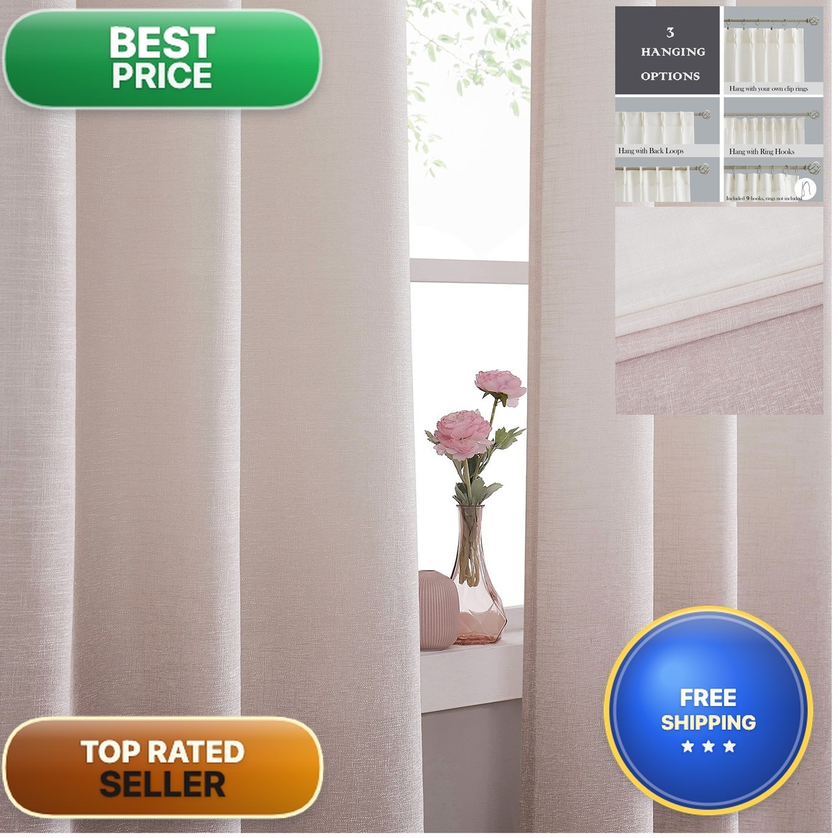 Central Park Ombre Pinch Pleat Curtain Panels Cream White to Indigo Blue 40×63
