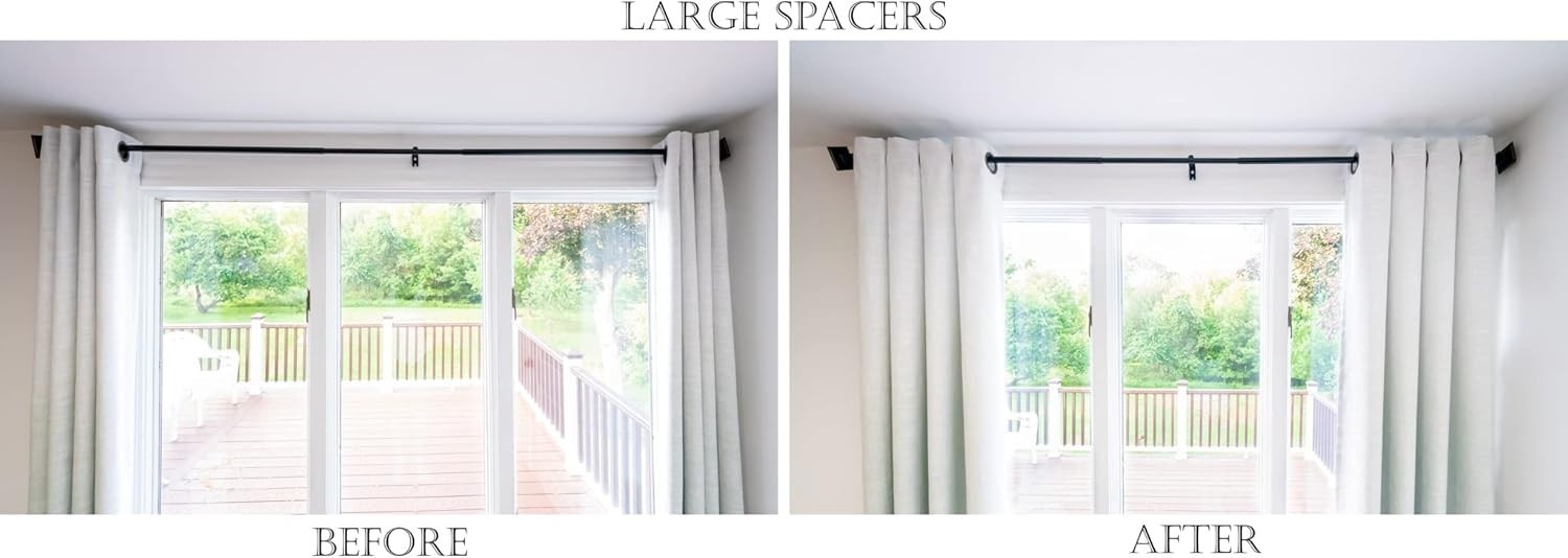 Curtain Spacers Large 8-Pack Clear Snap-On Shapers for Perfect Drapes