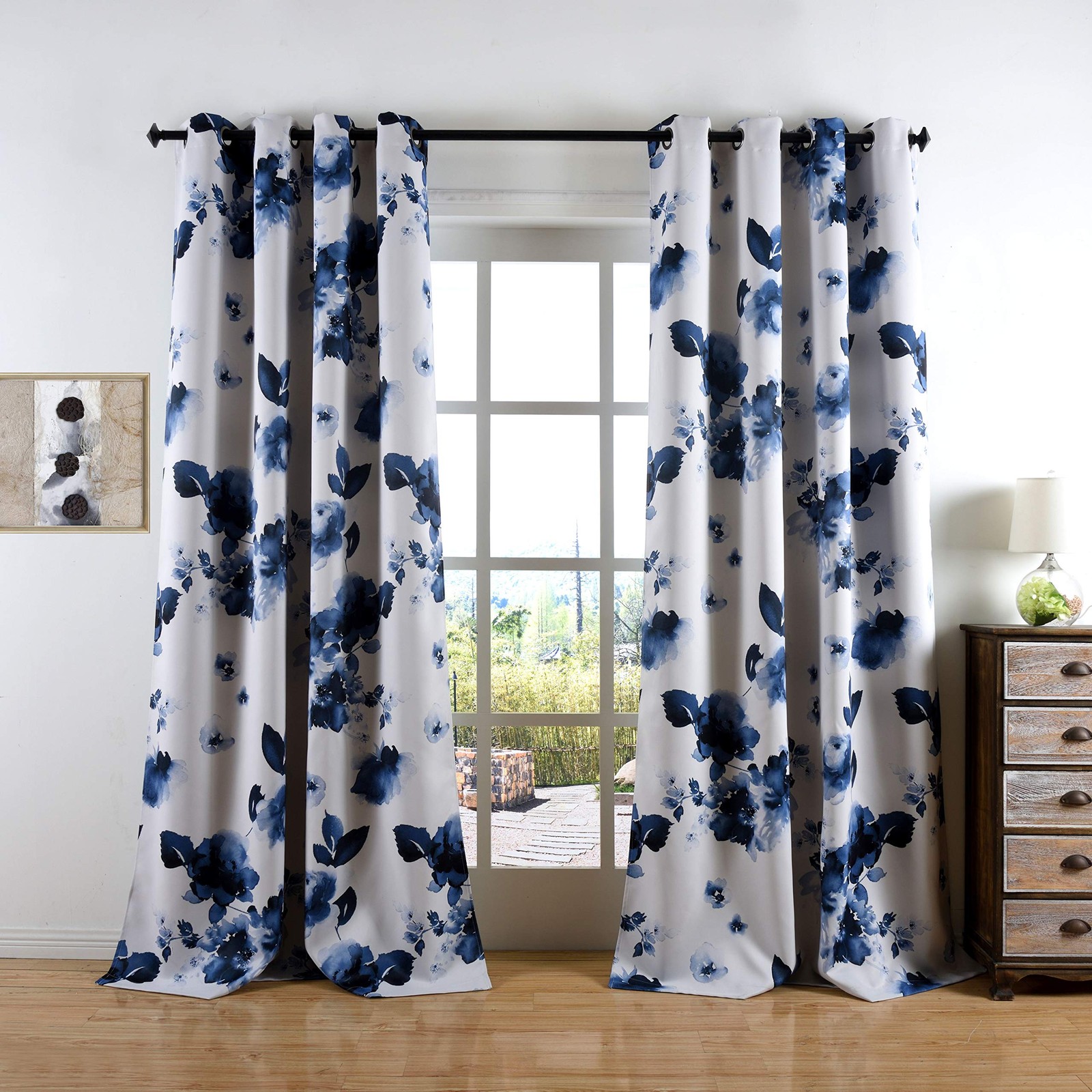 Taisier Home 108 Inch Grommet Room Darkening Window Curtain Drapes Chinese