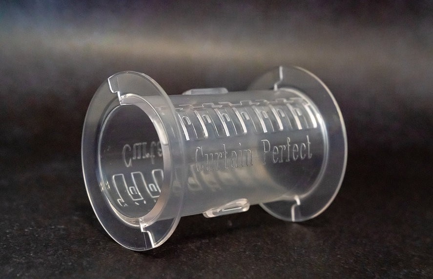 Curtain Spacers Large 8-Pack Clear Snap-On Shapers for Perfect Drapes