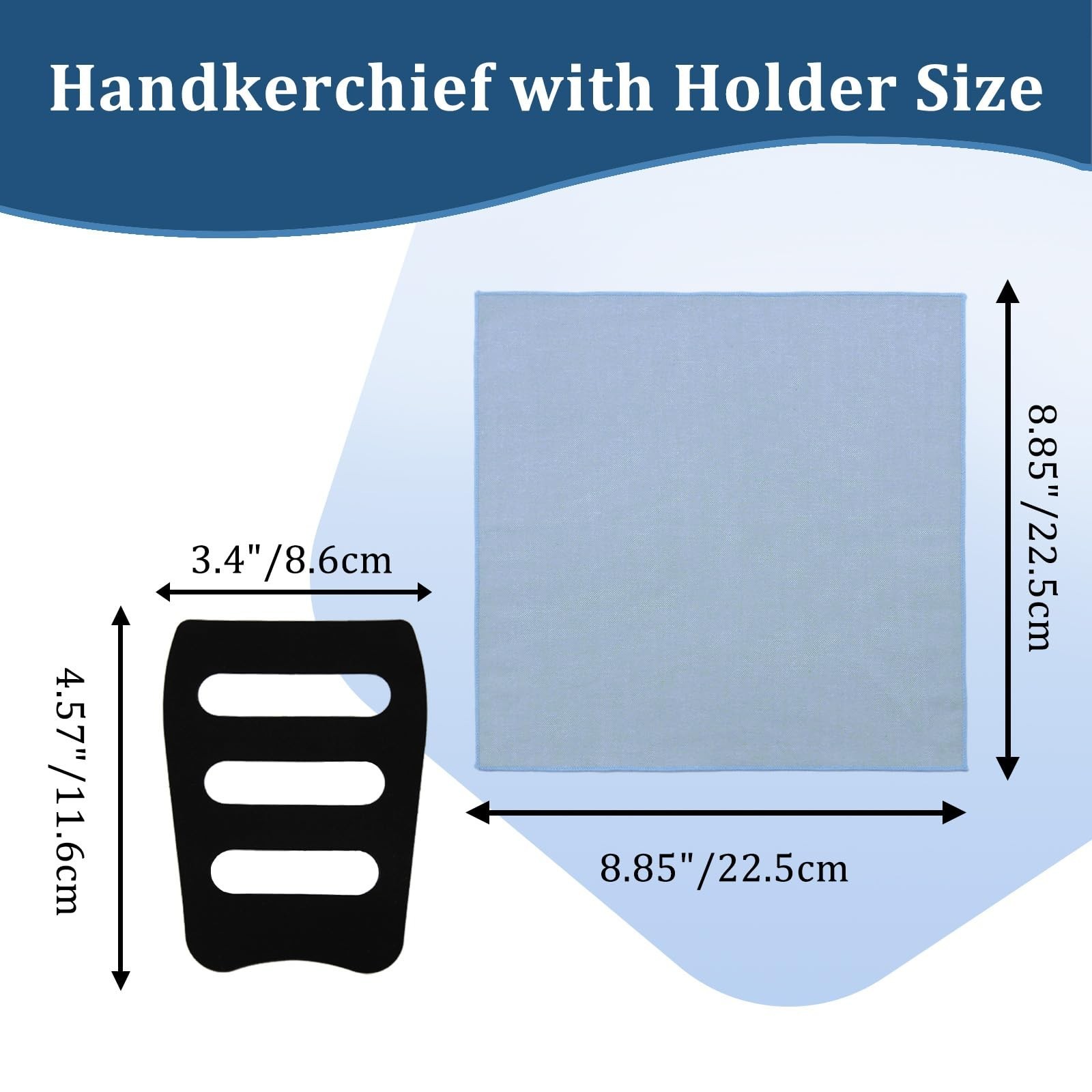 Cotton Handkerchiefs for Men with Pocket Square Holder, Solid Color Pocket Sq…