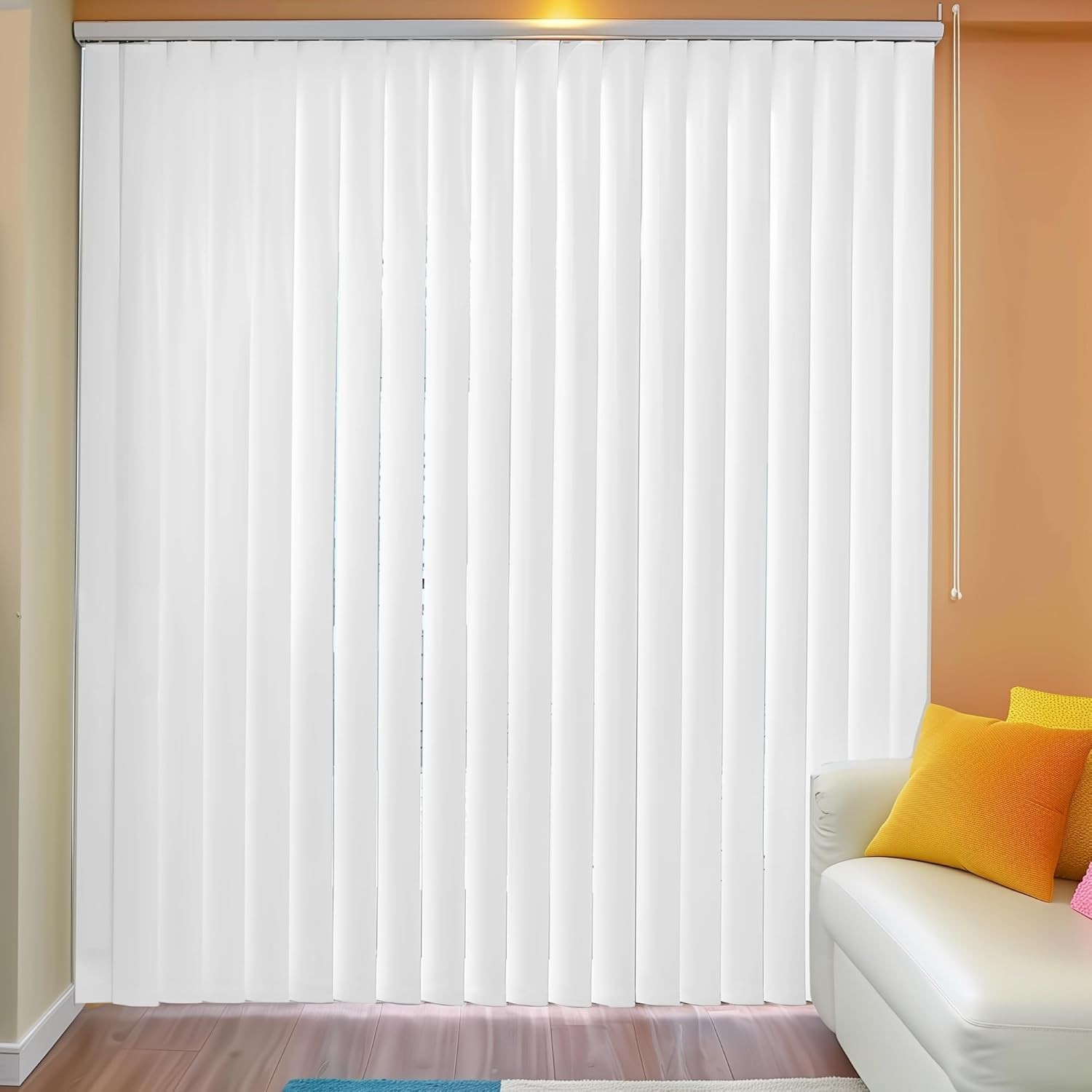 PVC Veritcal Blind Replacement Slats Curved Smooth White 82.5 x 3.5 (2-Pack)