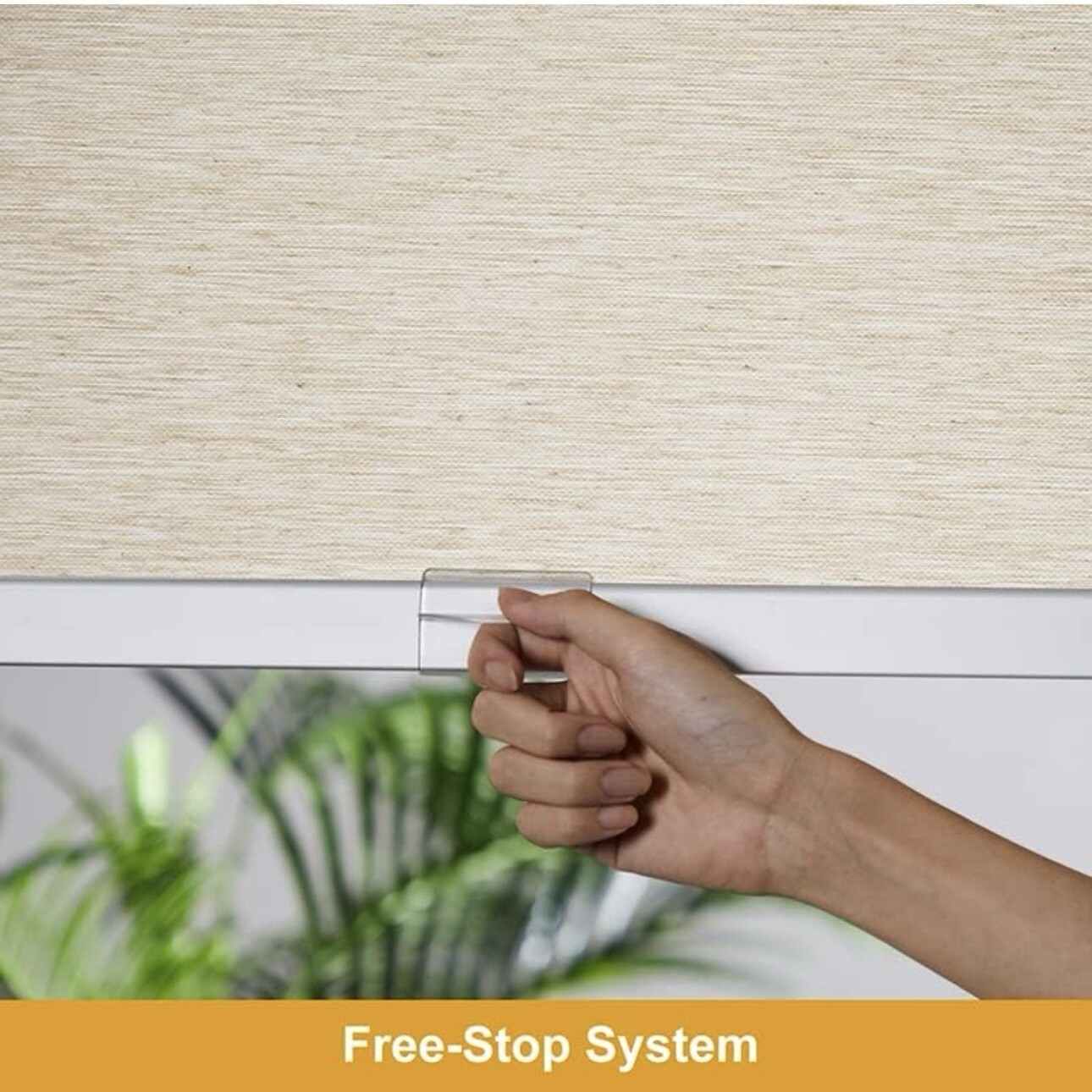 Persilux Khaki 34″ x 72″ Light Filtering Window Shades, Free-Stop Cordless