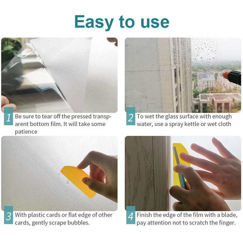 Horizontal Version of Classical Frosted Chinese Wind Glass Film Privacy Sticker