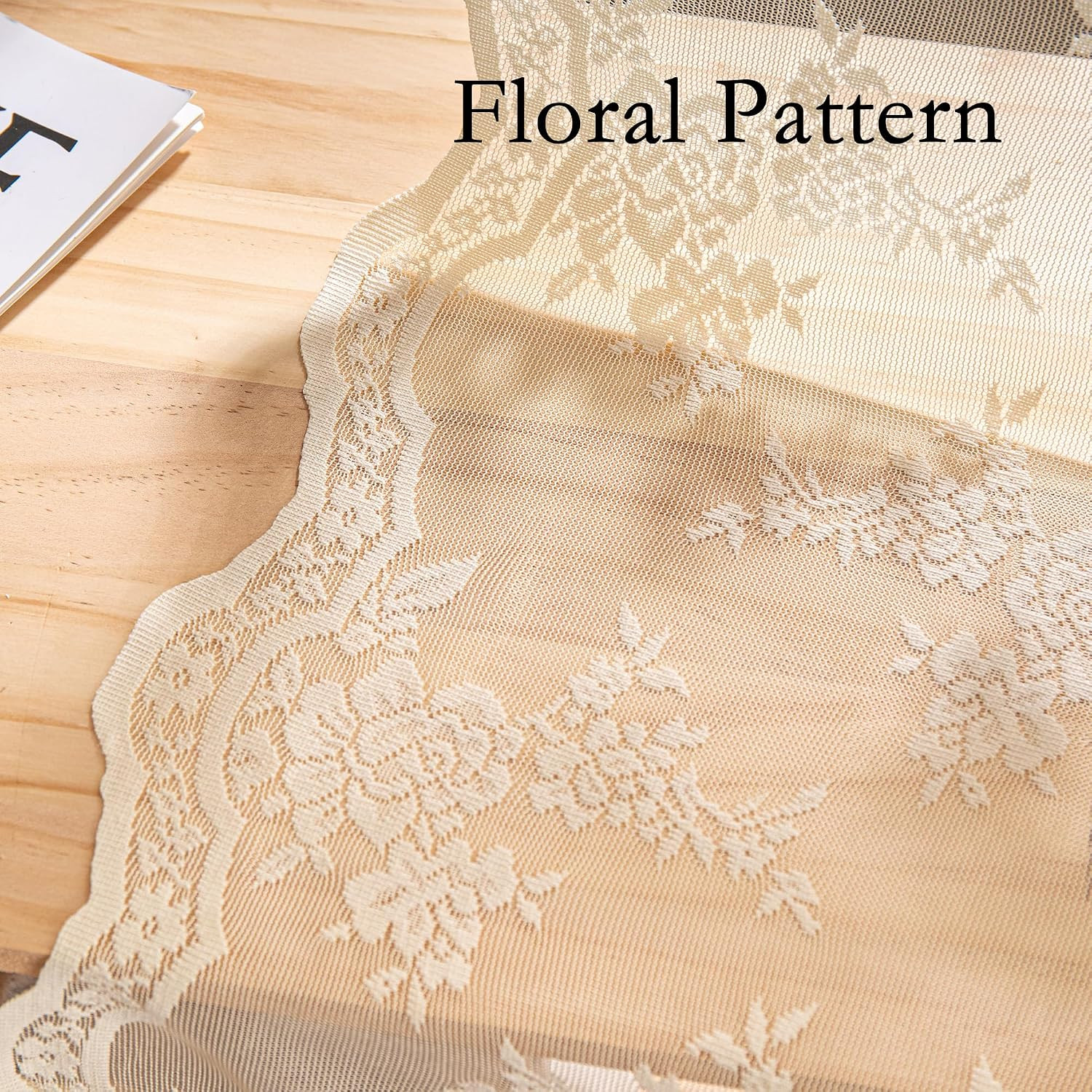 Light Yellow Lace Curtains 63 Inch Length, Yellow Cream Lace Curtain Vintage Vic