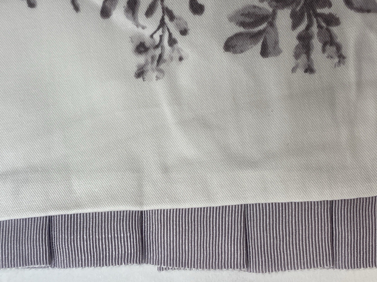Piper & Wright Sabrina Grey Floral Straight Valance 88 X 15 1/4in Ruffle 705