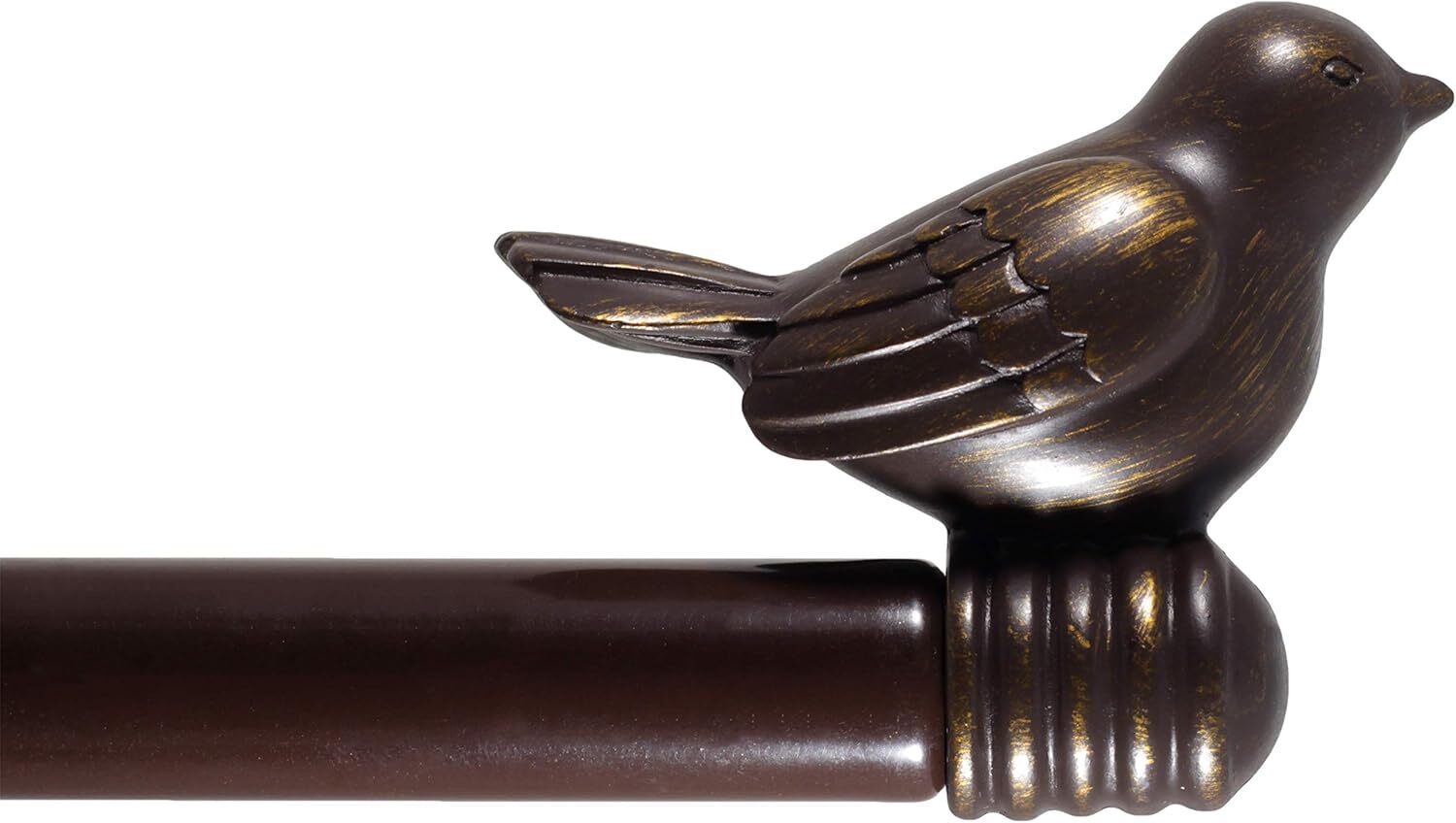 3/4 inch Cute Decorative Bird Adjustable Curtain Single Rod Set, 28″-120″