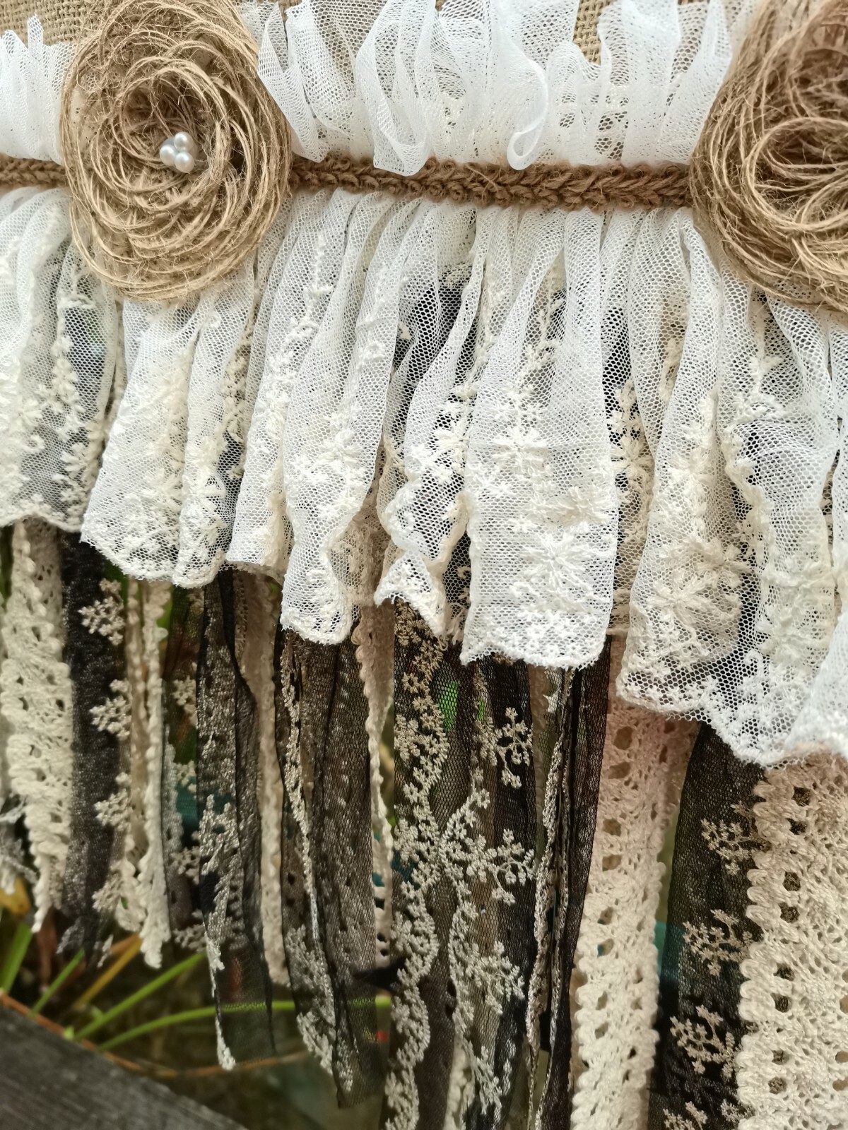 Rustic Vintage Unique Bedroom Valance Burlap Kitchen Valance Curtain Wedding
