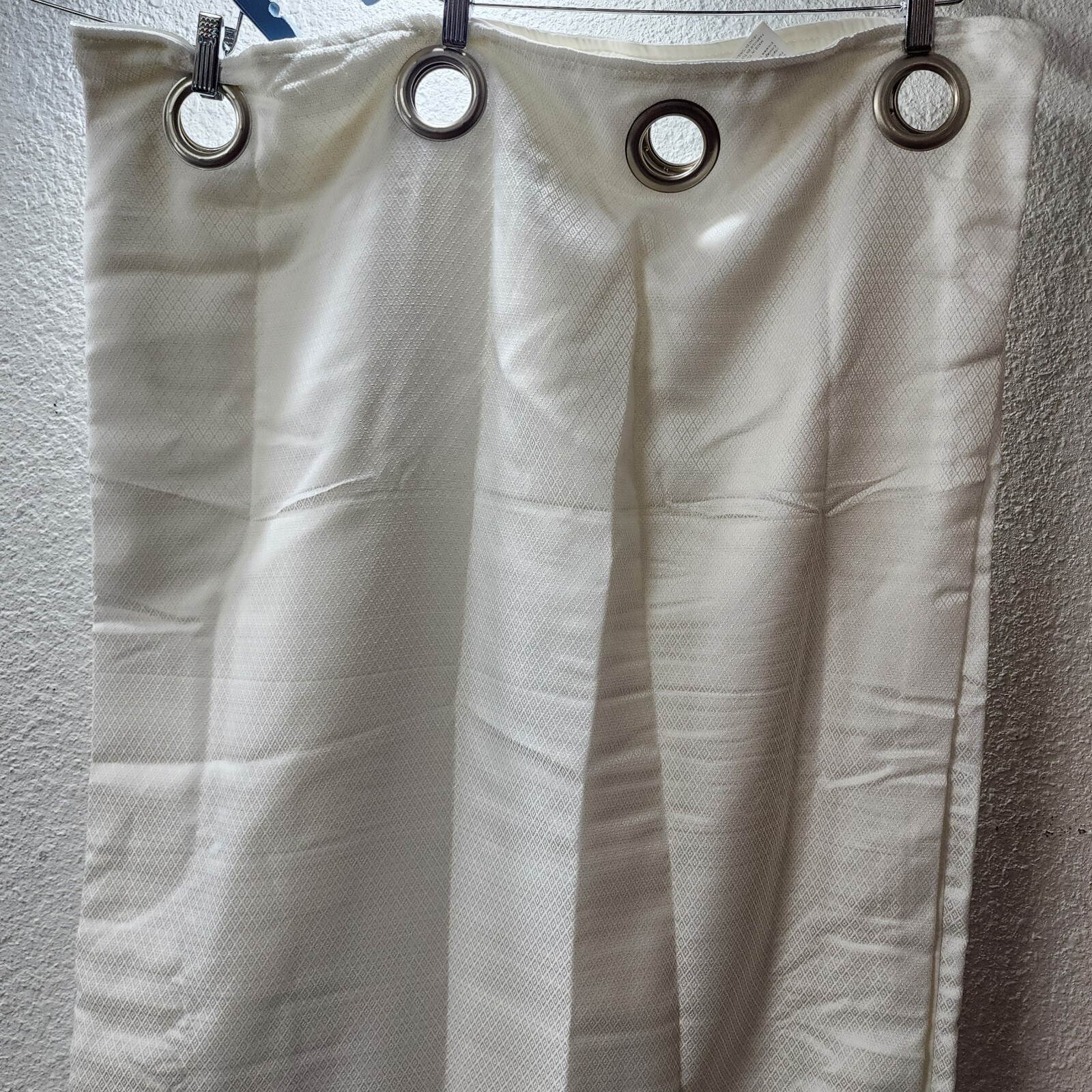 84-Inch Linen Blend Grommet Window Curtain Single Panel, White
